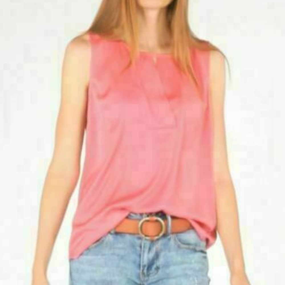 Cabi Blush Blouse Medium Peony #5541 Sleeveless